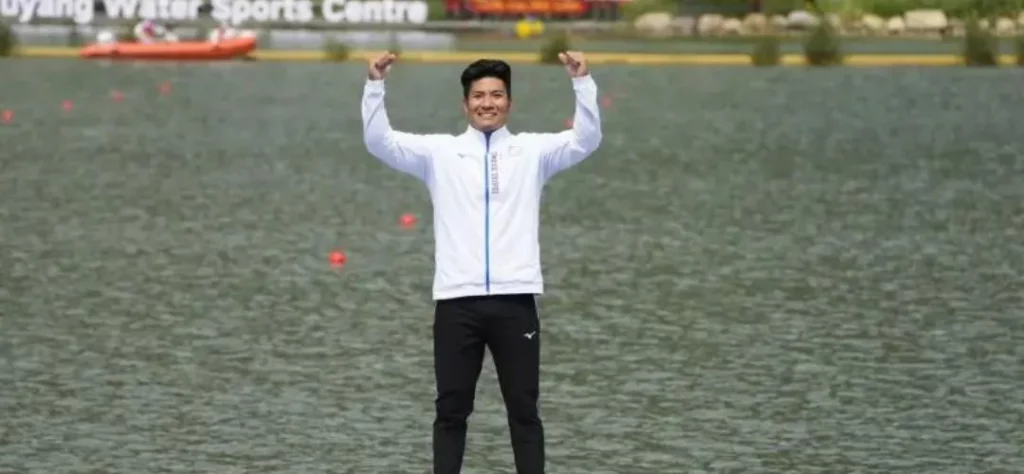 台灣輕艇選手賴冠傑勇奪金牌／圖片來源：今日新聞