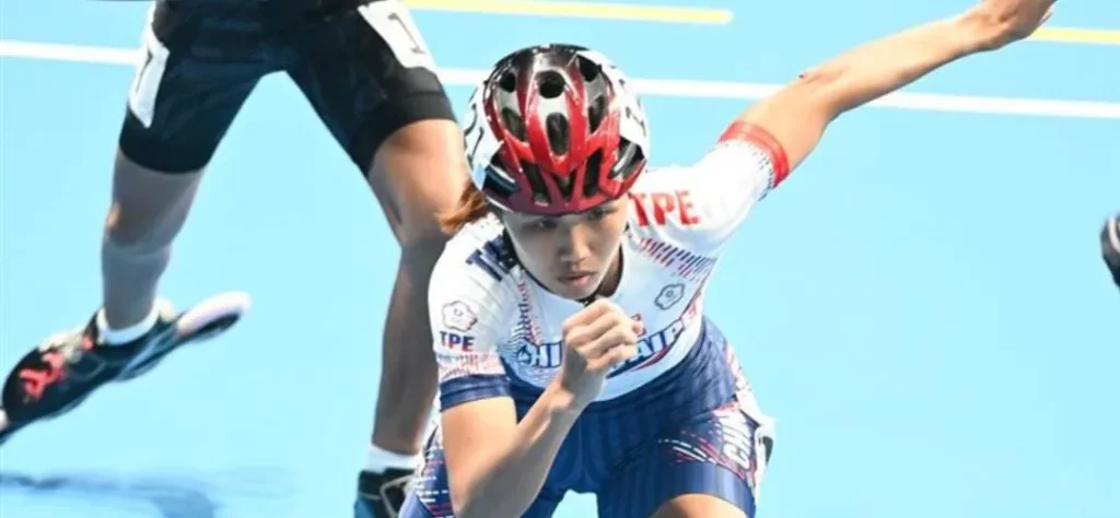 李孟竹拿下杭州亞運滑輪溜冰女子1000公尺爭先賽金牌／圖片來源：Yahoo!奇摩運動