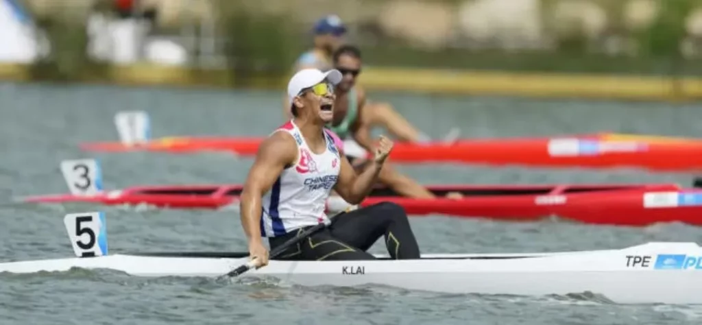 賴冠傑拿下杭州亞運靜水輕艇男子1千公尺金牌／圖片來源：Yahoo!奇摩運動