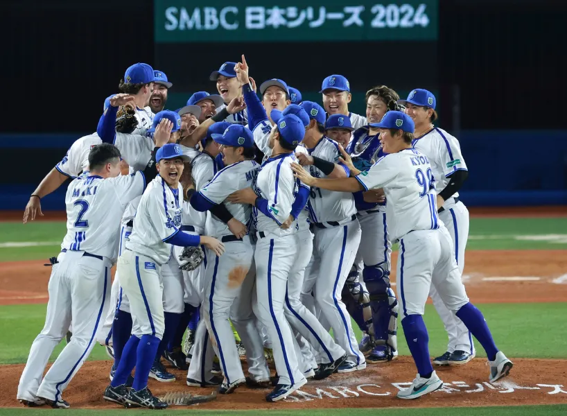 央聯的橫濱海灣之星克服了落後兩場的比賽拿下2024日本大賽冠軍